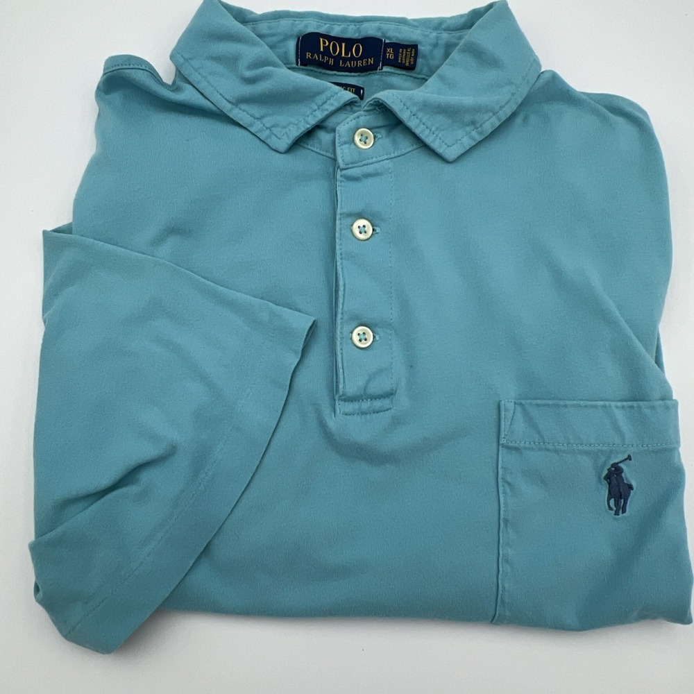 Ralph Lauren Polo Adult XL Short Sleeve Shirt Classic Fit Blue Mens